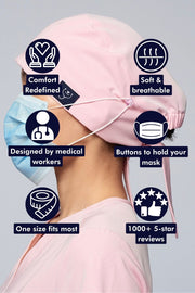 Perfect Match Sweat-Wicking Scrub Cap — Baby Pink