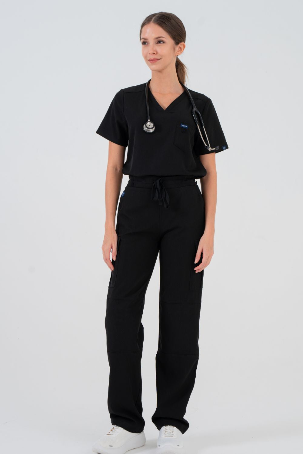 woof gear VetCore™ Women's Vet Med Cargo Scrub Pants with GENU™ Removable Knee P