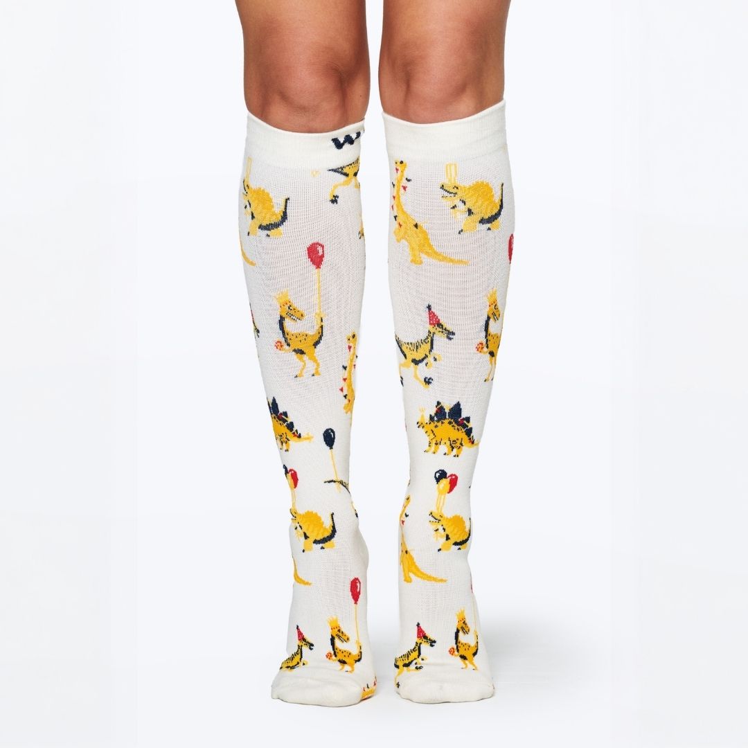 Dino Party Bamboo Compression Socks | Dr. Woof Apparel