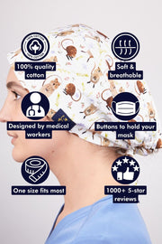 Quokkas Scrub Cap by AndeeTee