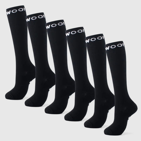 Black Bamboo Compression Socks 6 Pack