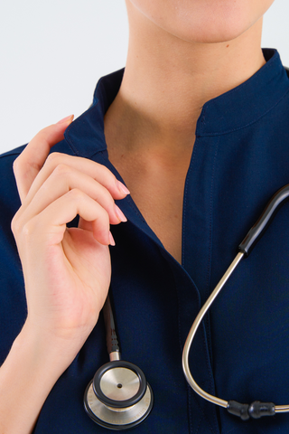 Women's Drape-Fit Oversized Scrub Top