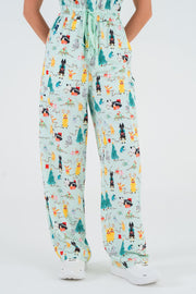 Christmas Tails Women’s 8-Pocket Scrub Jumpsuit