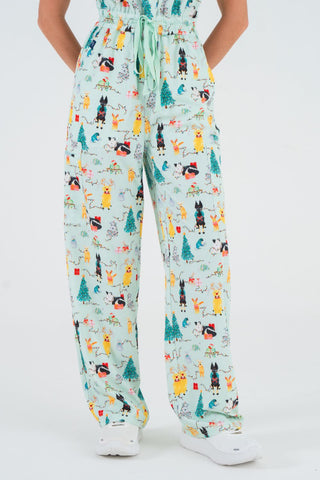 Christmas Tails Women’s 8-Pocket Scrub Jumpsuit