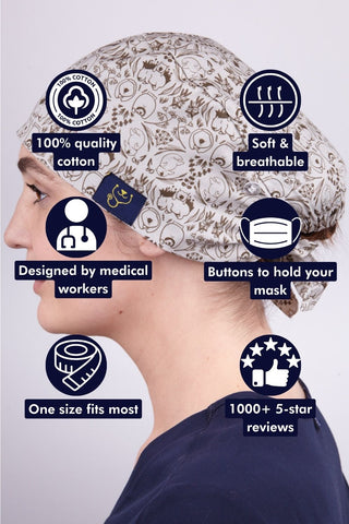 Wombat Scrub Cap by Dr Yui Tsutsumi