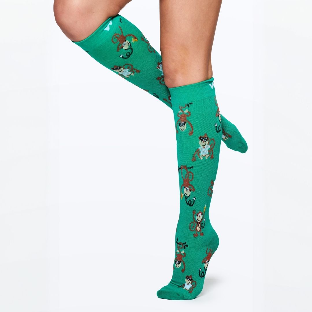 Monkeying Around Bamboo Compression Socks | Dr. Woof Apparel