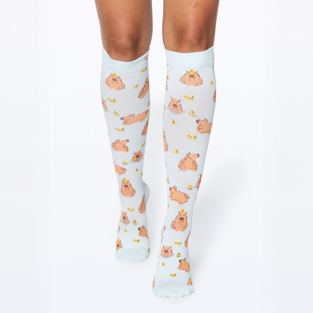 Dr. Woof Apparel Capybara Bamboo Compression Socks for Men