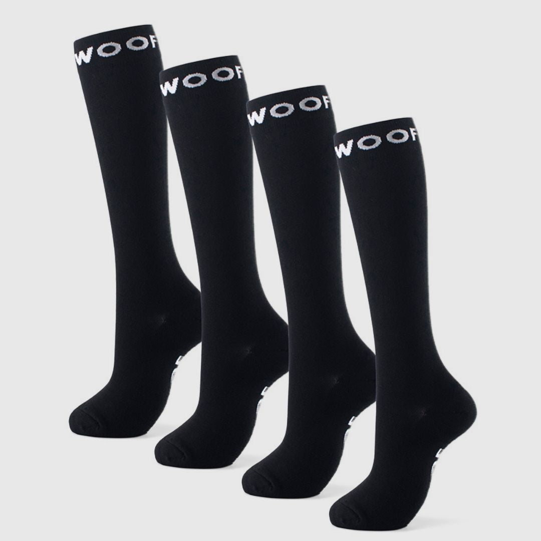 Compression Socks 4 pack | Bamboo | Black | Dr Woof Apparel