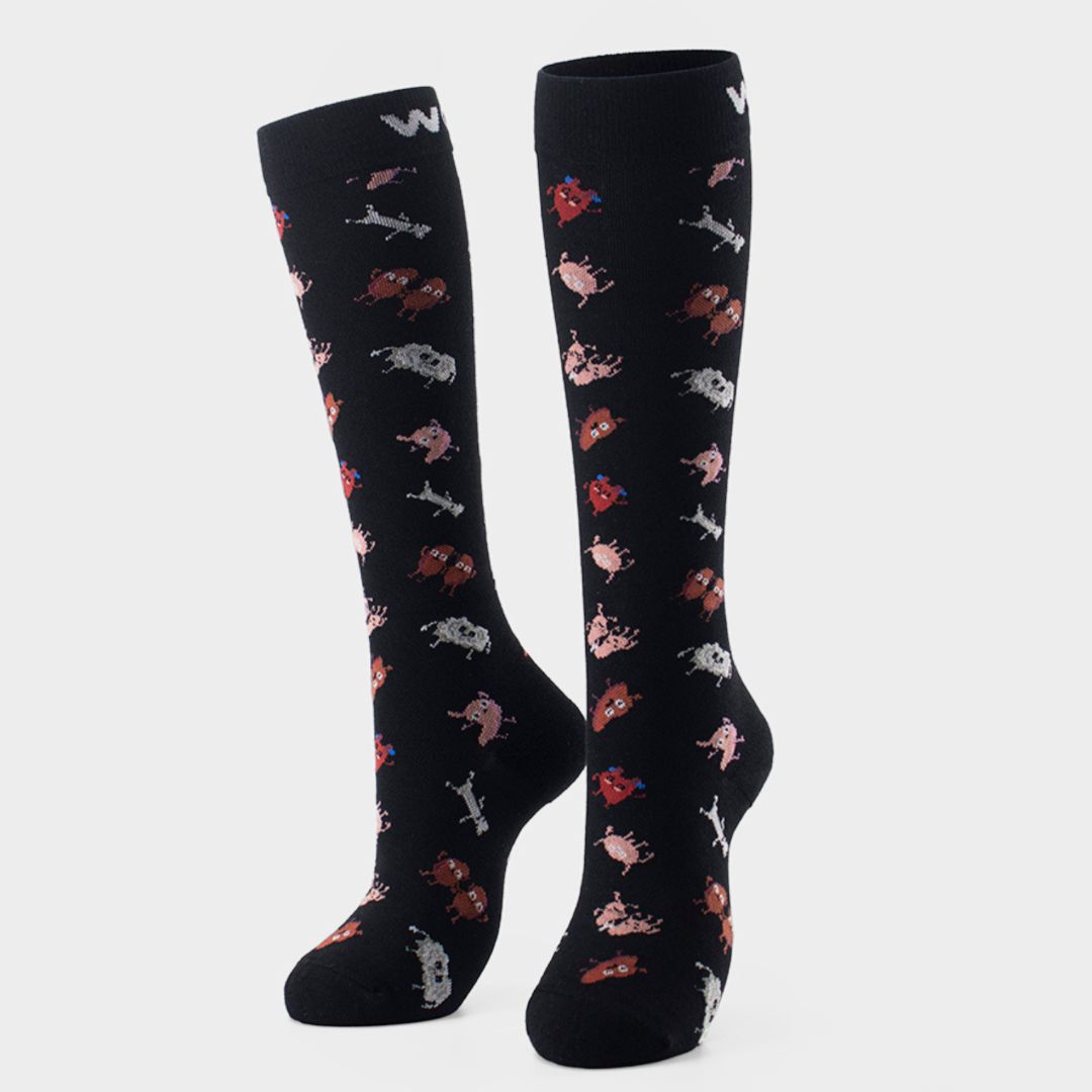 Positive Vibes Bamboo Compression Socks 6 Pack