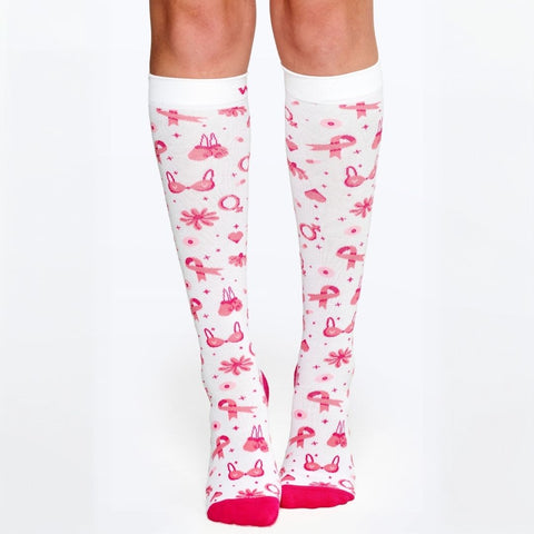 Breast Cancer Awareness Bamboo Compression Socks