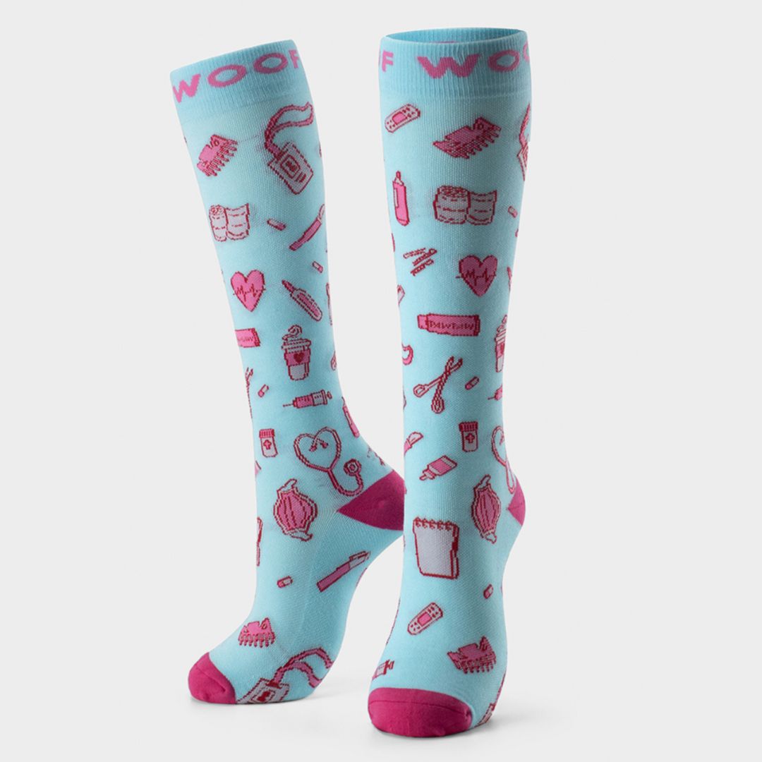 Positive Vibes Bamboo Compression Socks 6 Pack