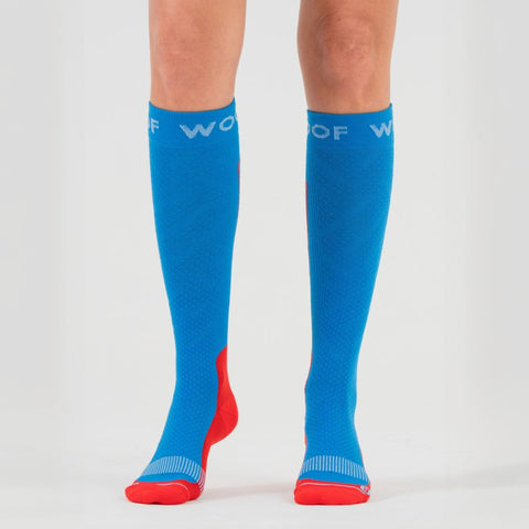 Blue & Red Performance Compression Socks