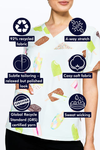 Aussie Treats Women’s 3-Pocket Scrub Top