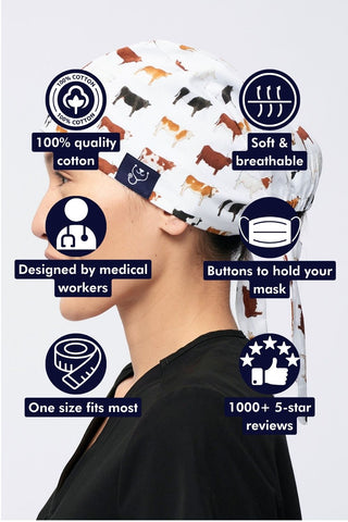 Cows Scrub Cap