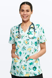 The GP Life Women’s 3-Pocket Scrub Top