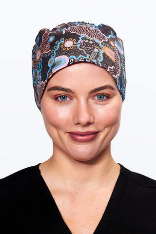 Two Worlds Scrub Cap by Caitlyn Davies Plummer