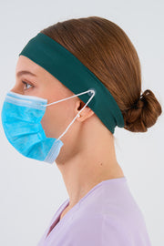 Fern Green Headband and Mask Holder