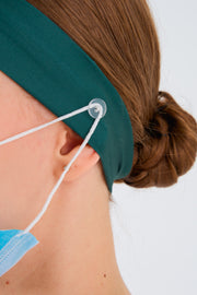 Fern Green Headband and Mask Holder