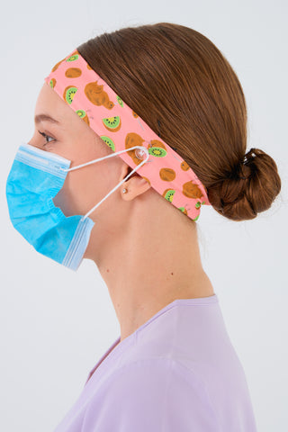 Kiwi Fruit Headband and Mask Holder