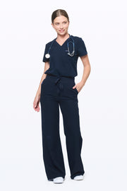 Women's High-Waisted Flare Scrub Pants