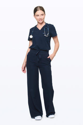 Women's High-Waisted Flare Scrub Pants