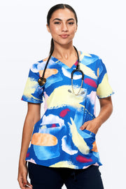 Art Attack Women’s 3-Pocket Scrub Top