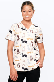 Border Collies - Women's Scrub Top