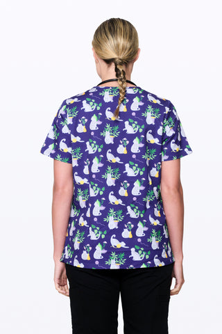 Australian Mist Cats Women’s 3-Pocket Scrub Top