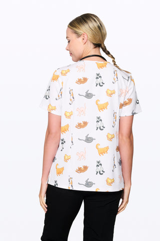 Lazy Cats Women’s 3-Pocket Scrub Top