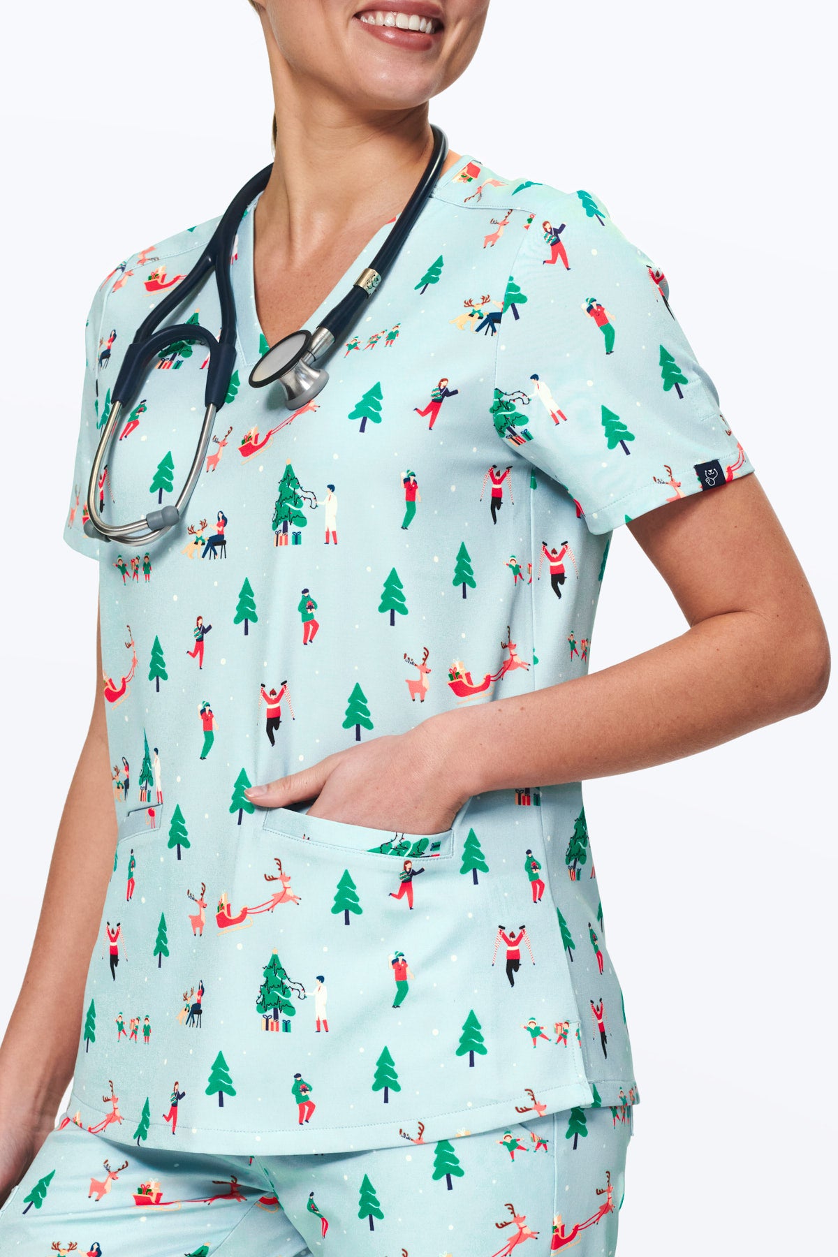 Ho Ho Hospital Women’s 3-Pocket Scrub Top