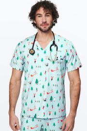 Ho Ho Hospital Men’s 3-Pocket Scrub Top