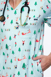 Ho Ho Hospital Men’s 3-Pocket Scrub Top