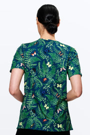Bushland Butterflies Women’s 3-Pocket Scrub Top