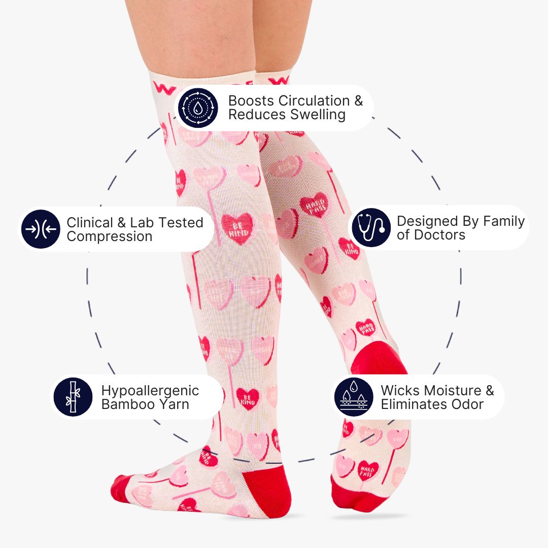 Sweetheart Compression Socks | Dr. Woof Apparel