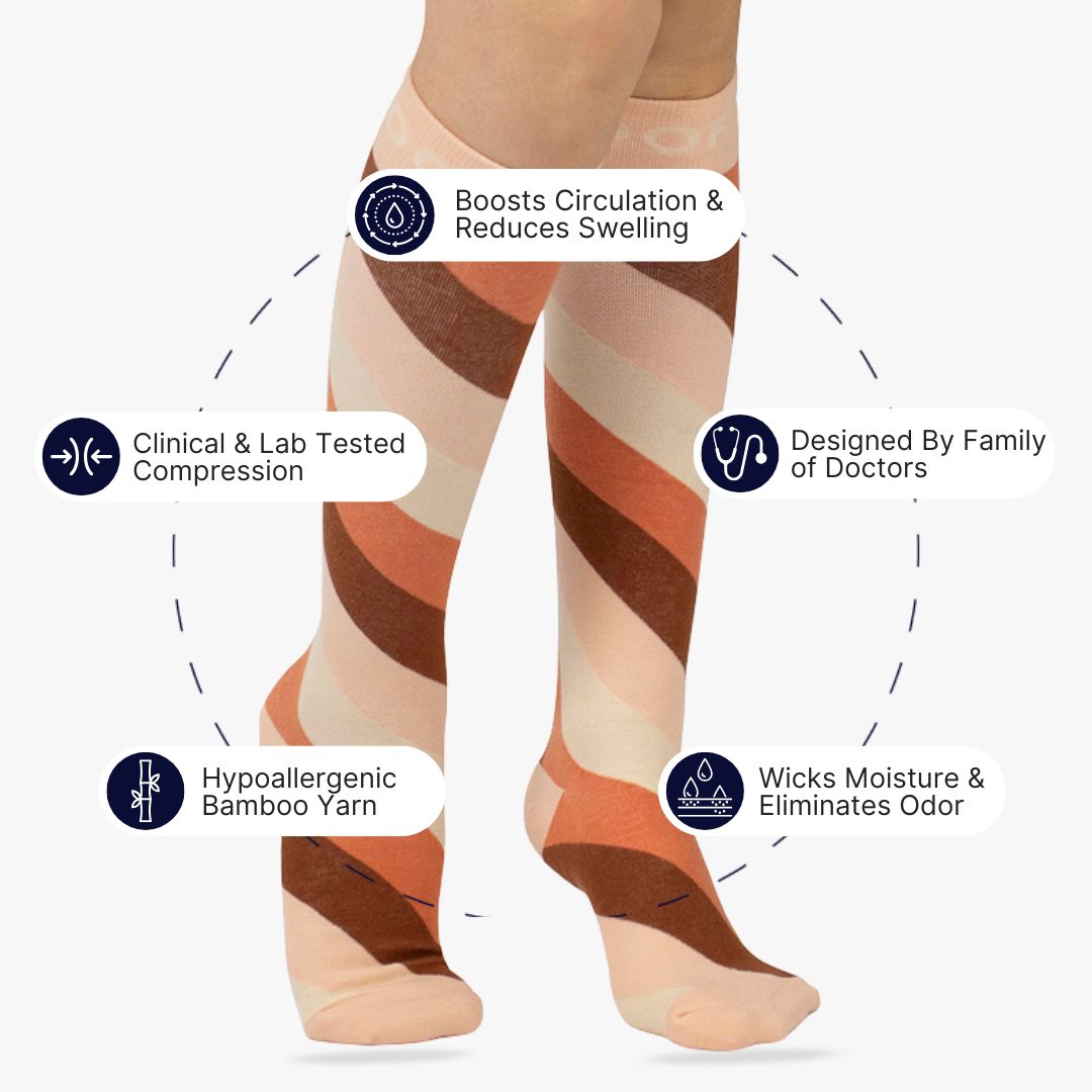 Desert Strata Bamboo Compression Socks