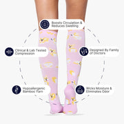 Loafing Corgis Bamboo Compression Socks