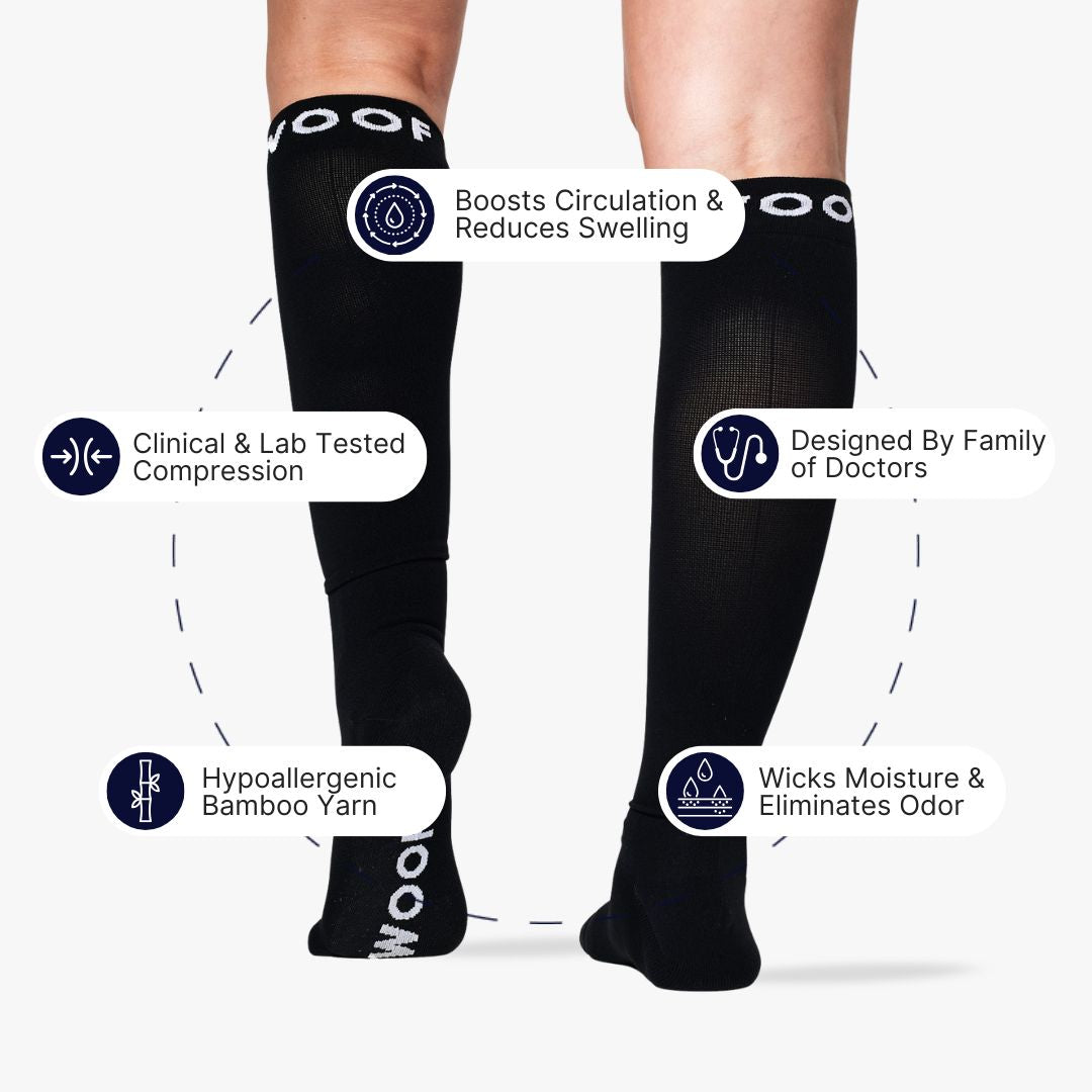Black Bamboo Compression Socks