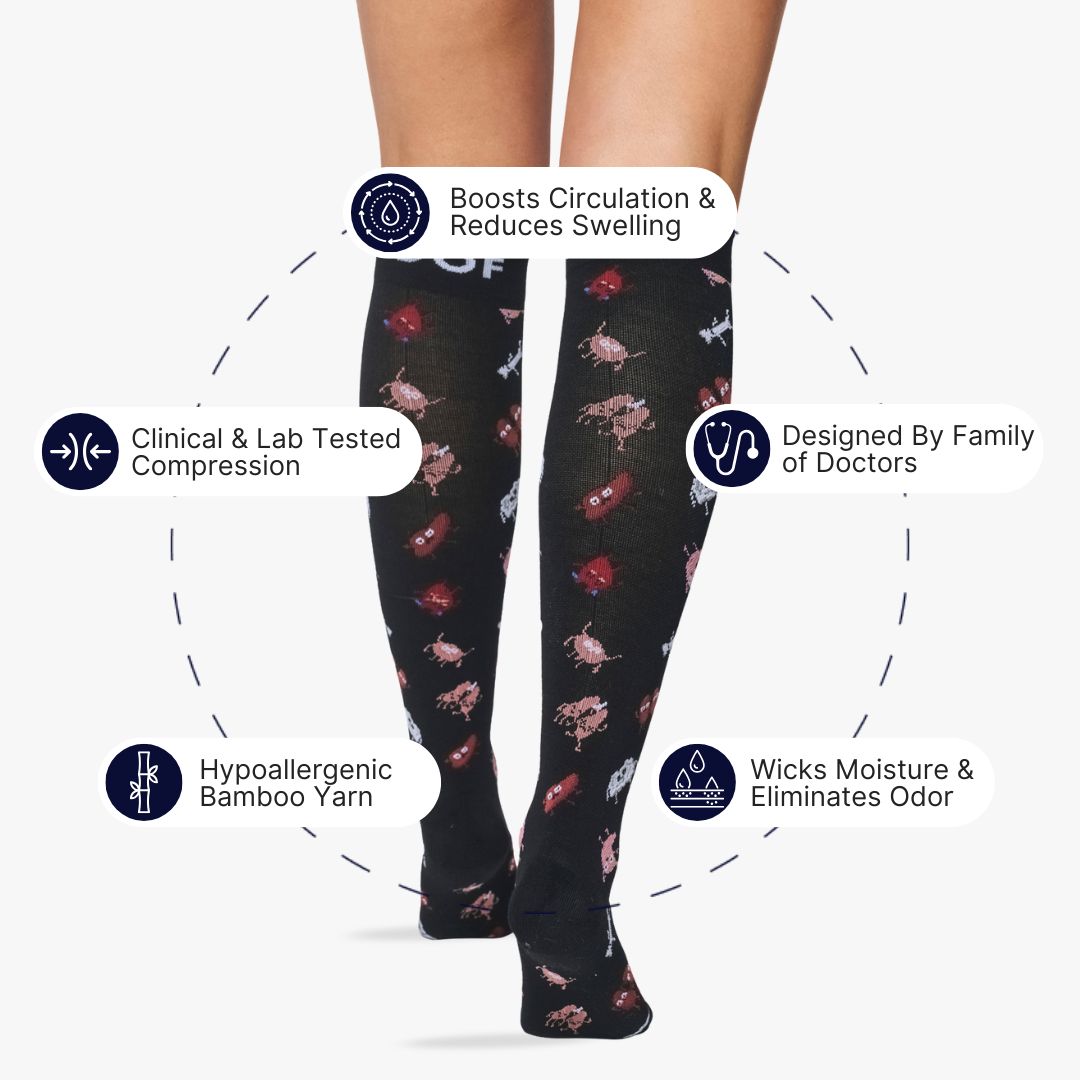 Goofy Organs Bamboo Compression Socks | Dr. Woof Apparel