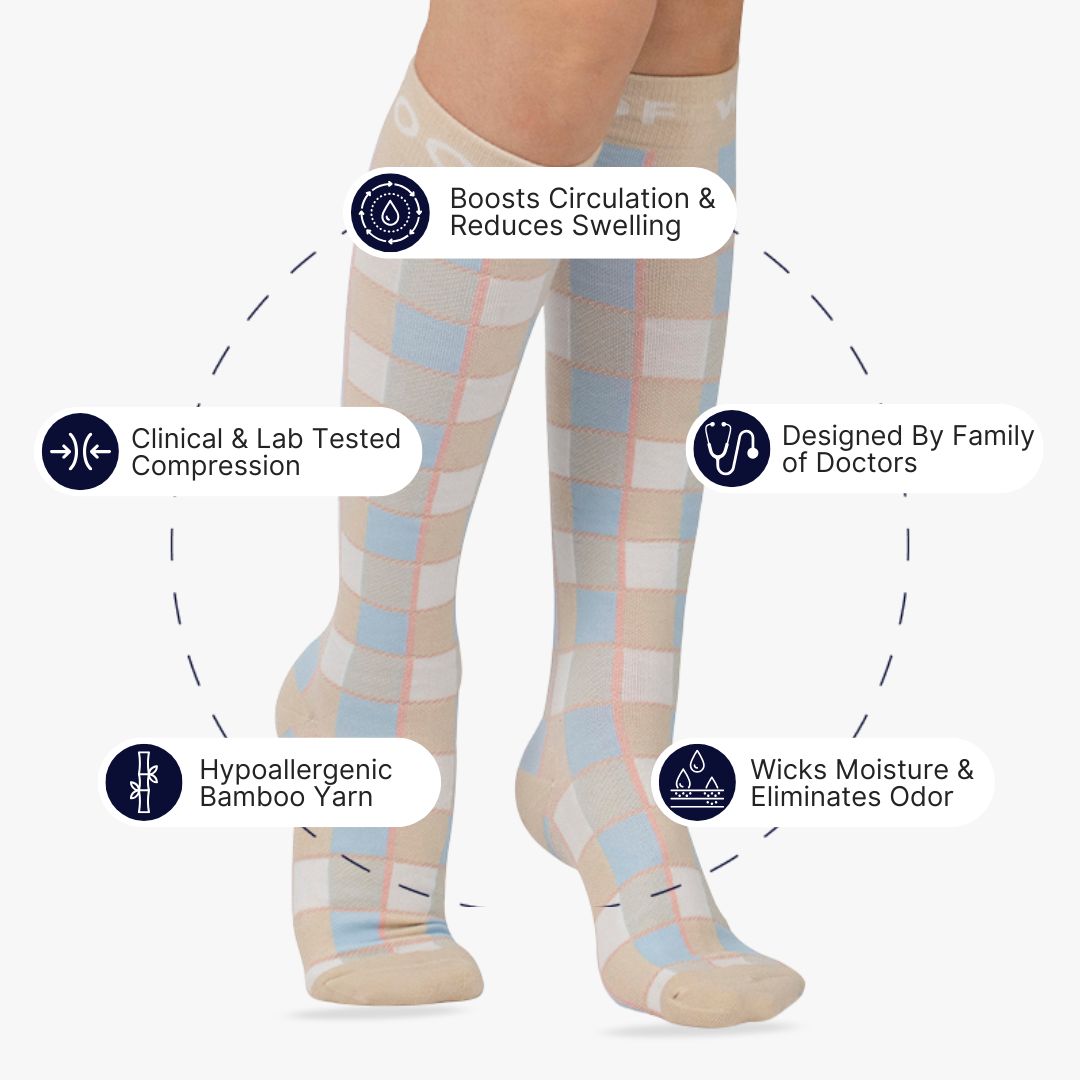 Blueberry Pie Bamboo Compression Socks | Dr. Woof Apparel