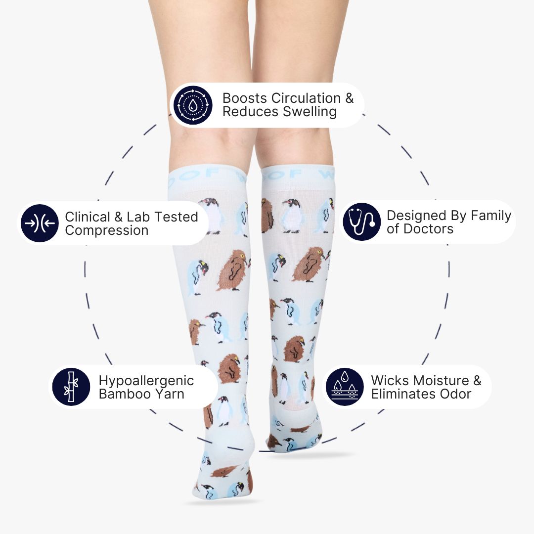 I'm Just a Baby Penguin Bamboo Compression Socks | Dr. Woof Apparel
