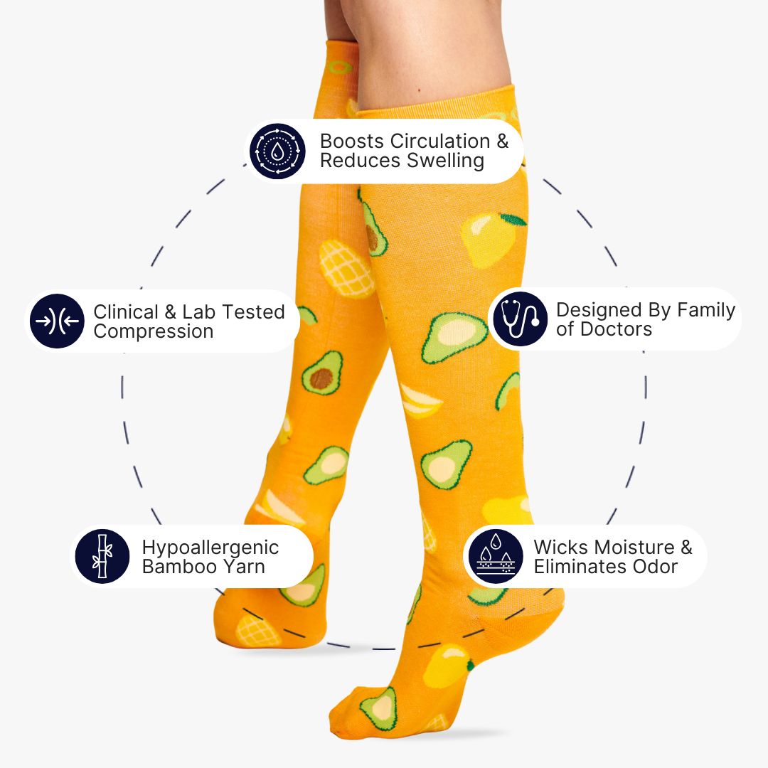 Avo Mango Bamboo Compression Socks | Dr. Woof Apparel