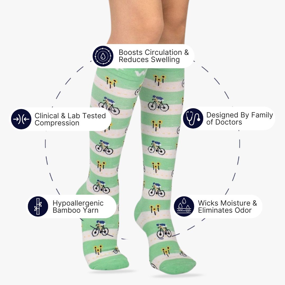 Tour de Socks Bamboo Compression Socks | Dr. Woof Apparel