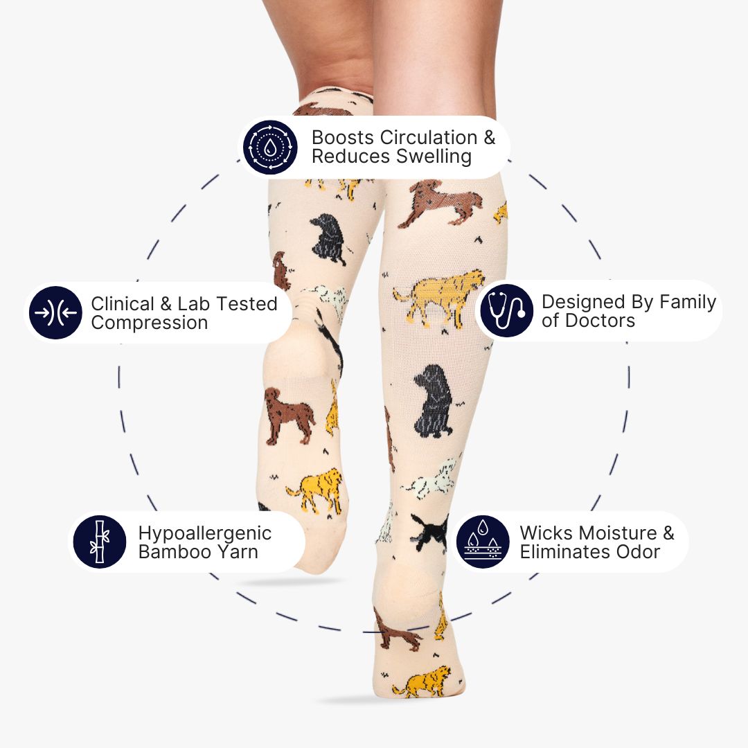 Labradors Bamboo Compression Socks | Dr. Woof Apparel