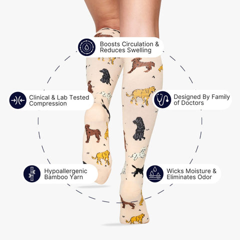 Labradors Bamboo Compression Socks