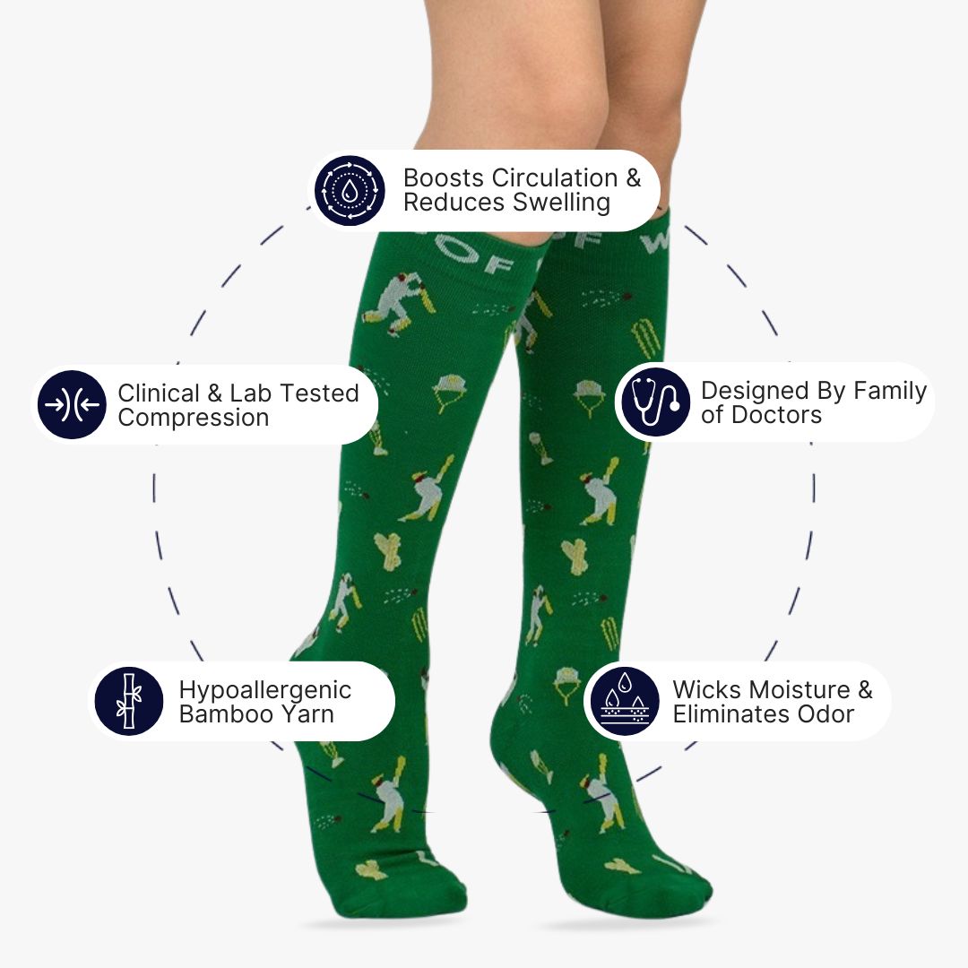 Hit for Six Bamboo Compression Socks