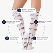 Cows Bamboo Compression Socks