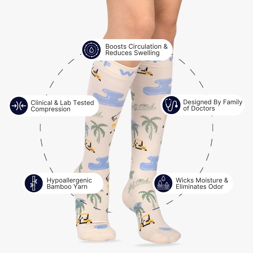 Tee Time Bamboo Compression Socks