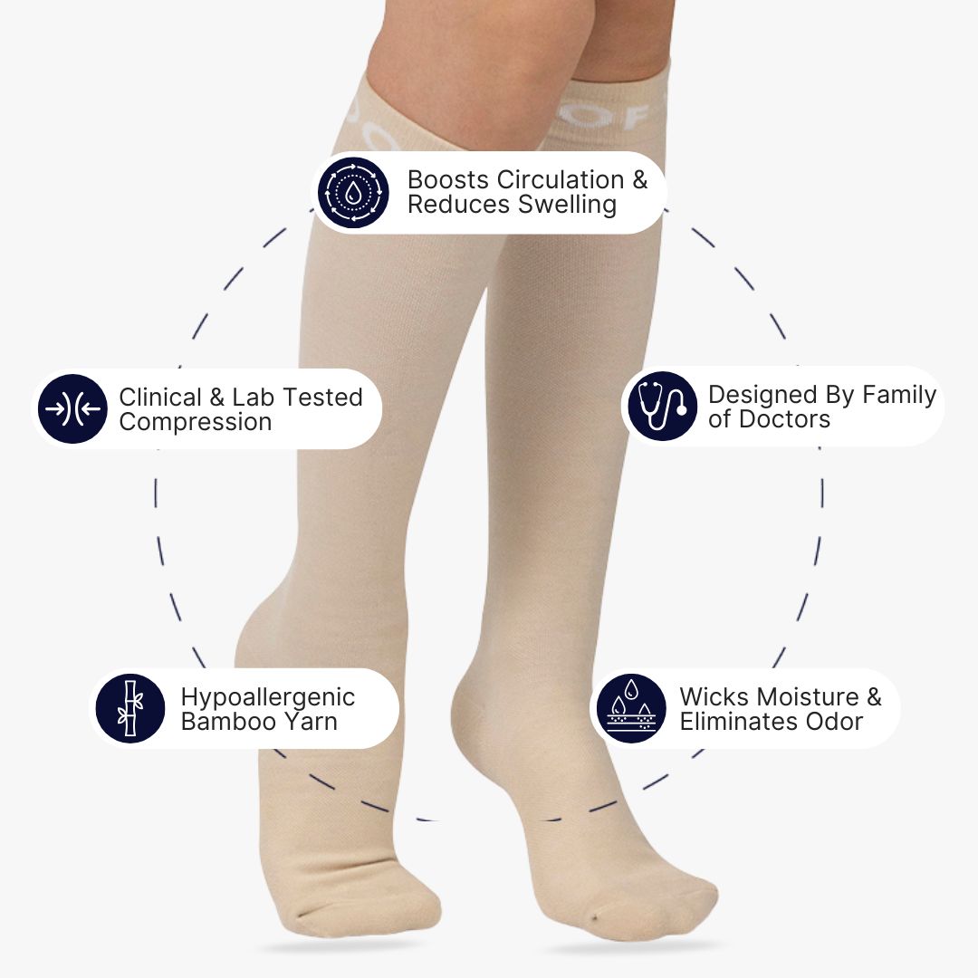 Nude 1 Bamboo Compression Socks