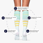 Merryl Stripe Bamboo Compression Socks