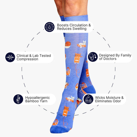 If I Fit I Sit Bamboo Compression Socks